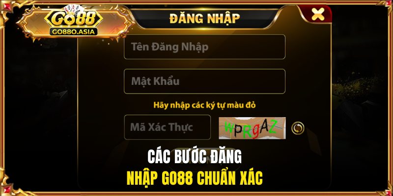 Các bước đăng nhập GO88 chuẩn xác cho newbie